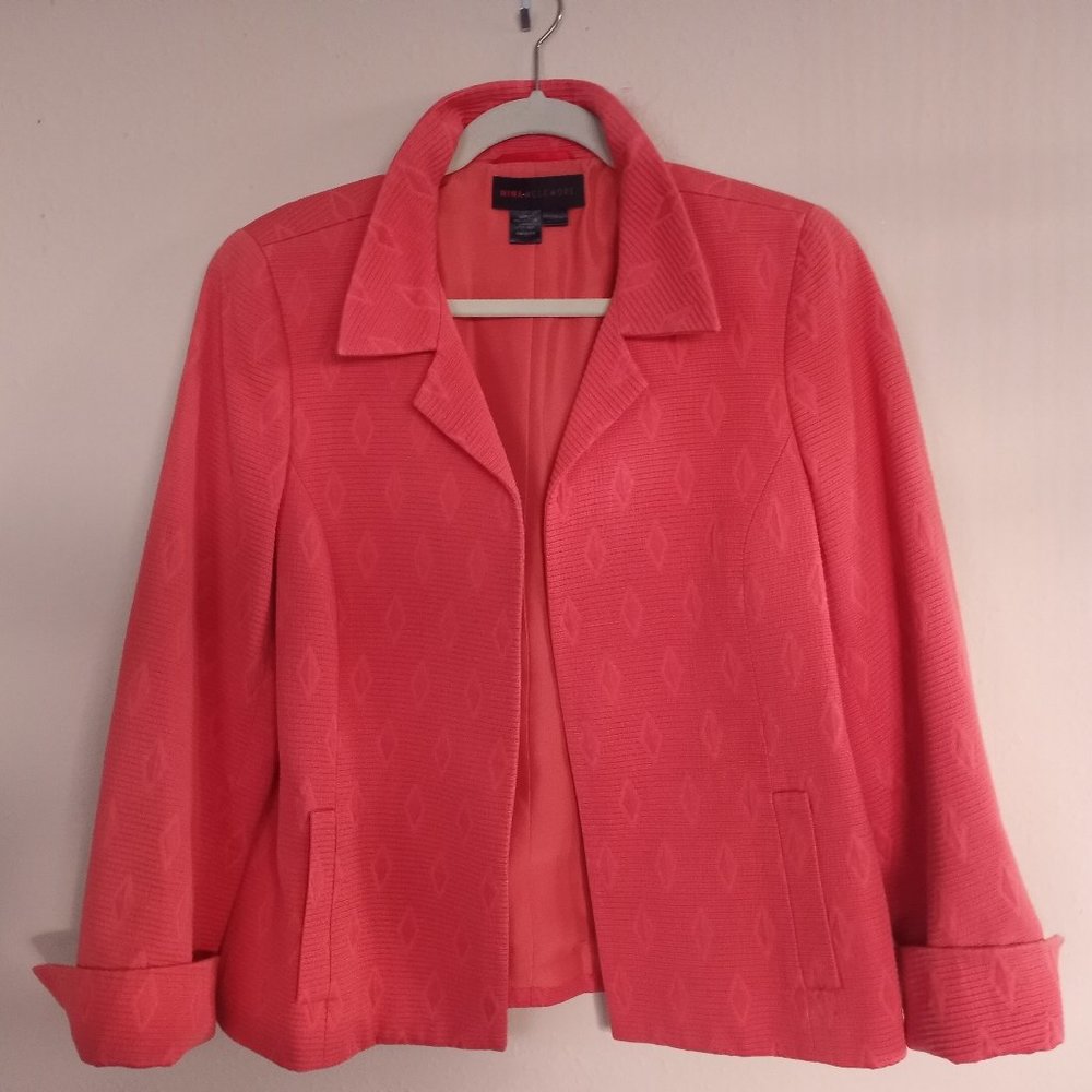 Nina McleMore Bright Orange "Cotton Collection" Designer Jacket Size 12.
